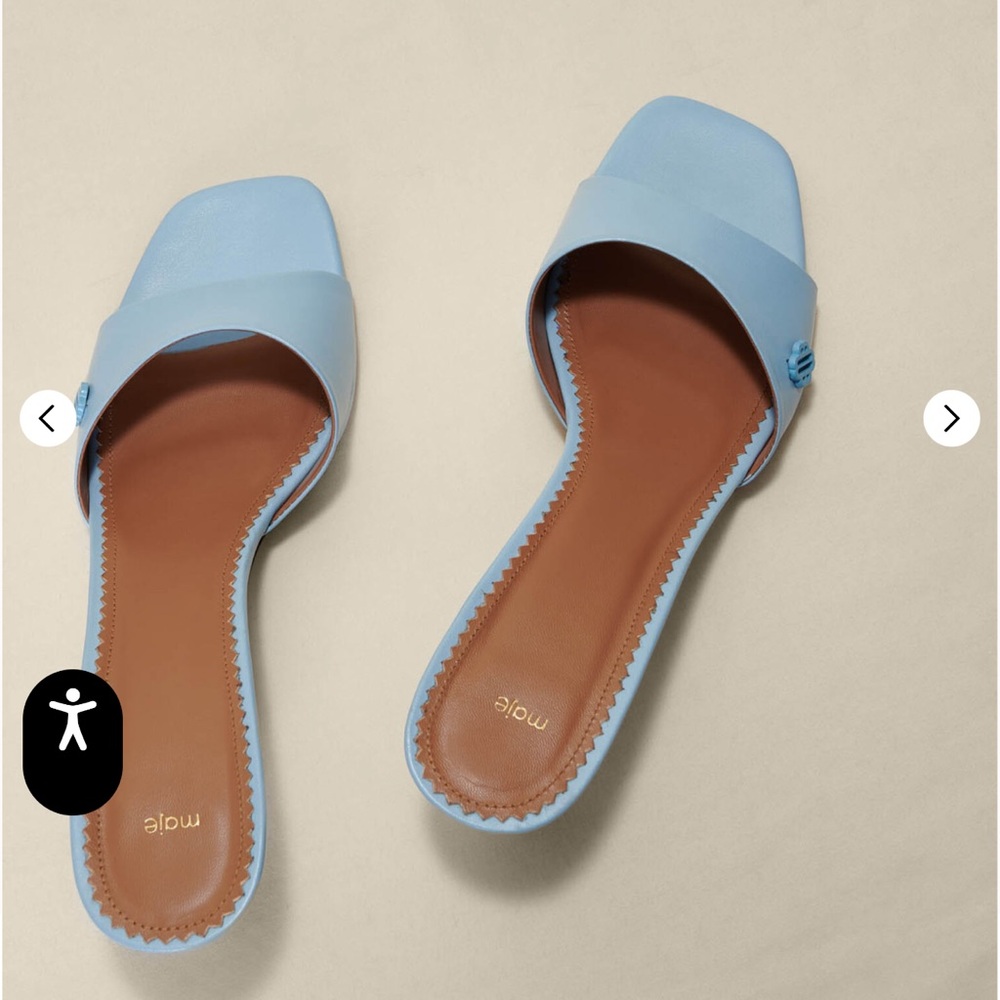 Maje Blue and Brown Heels Elegant Design